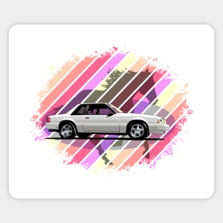 White 88 Ford Fox Body Mustang Sticker